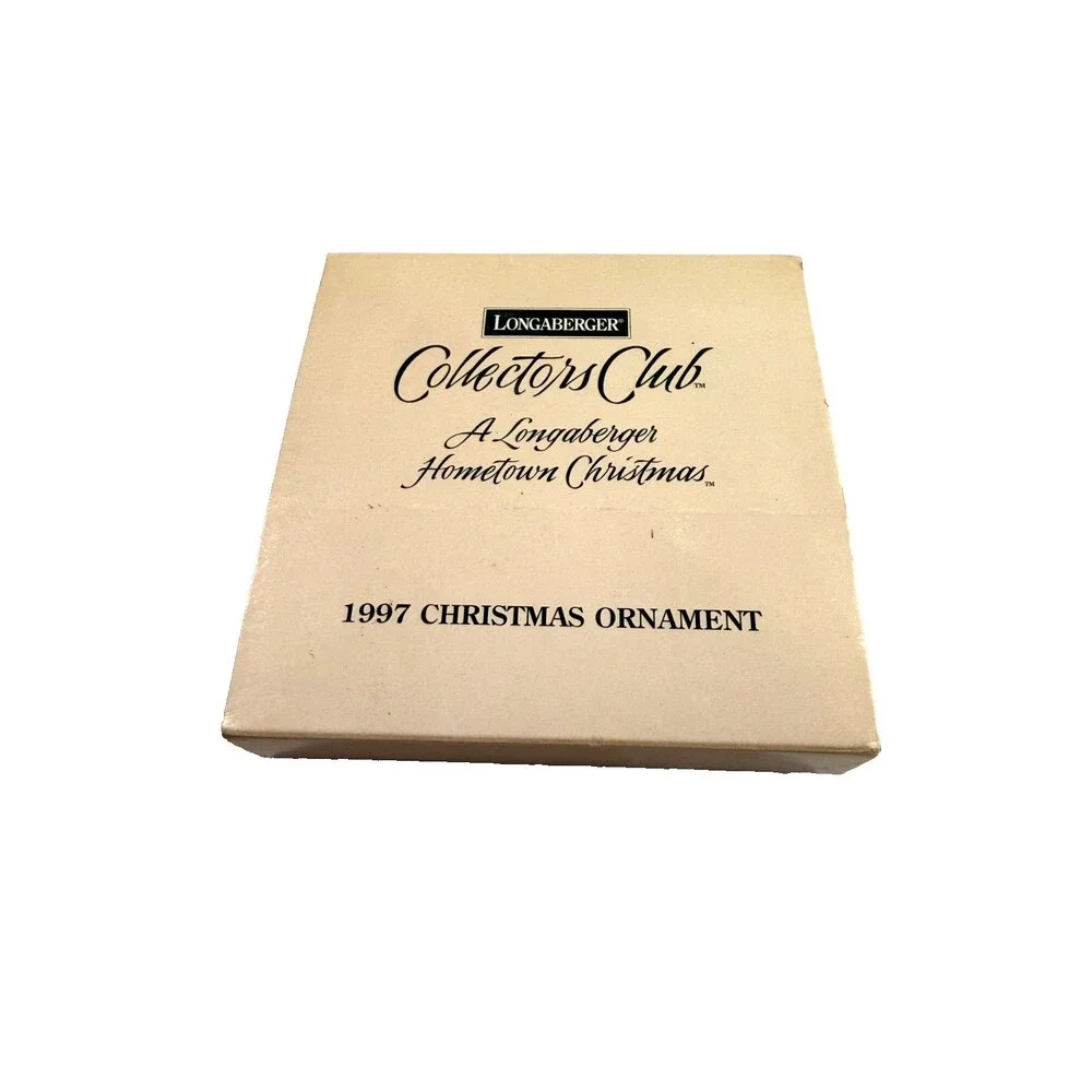 1997 Longaberger Collector's Club Hometown Christmas Ceramic Ornament
